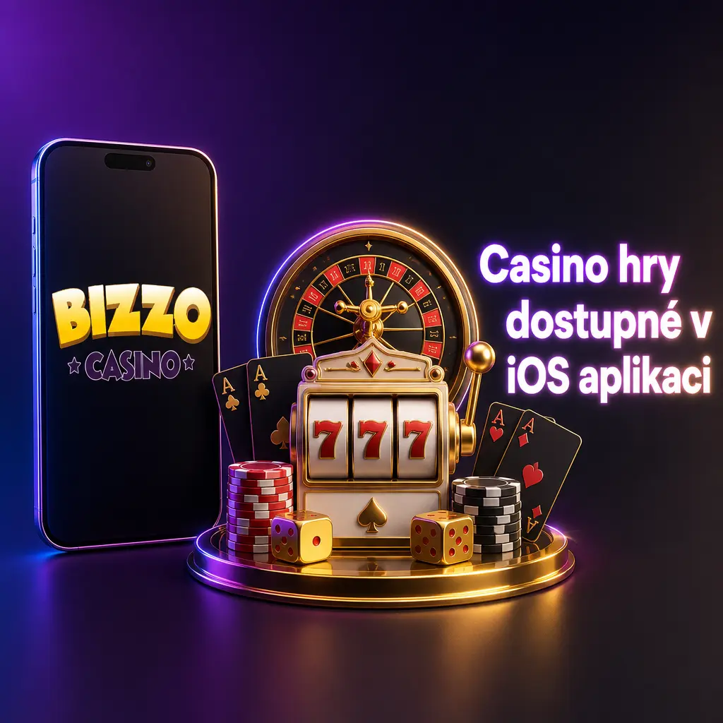 Katalog kasino her v iOS aplikaci s automaty, stolními hrami a live kasinem