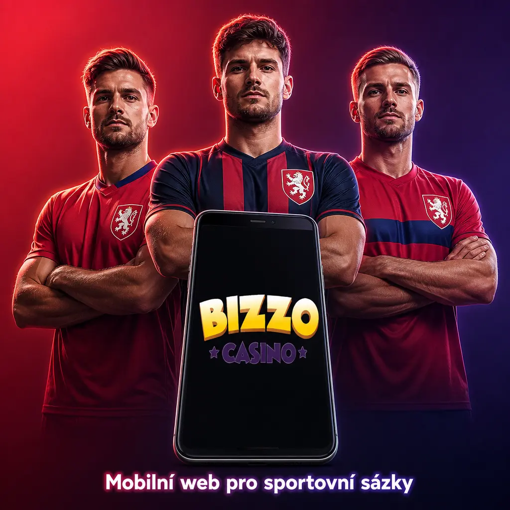 Mobilní web Bizzo pro sportovní sázky s tiketem, vkladem, bonusem a živým chatem v prohlížeči
