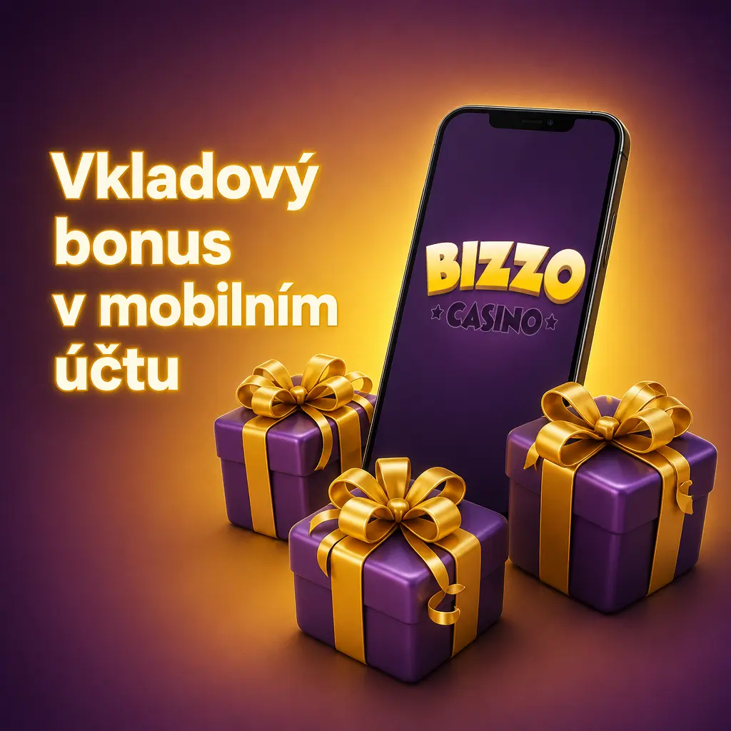 Mobilní účet s vkladovým bonusem, podmínkami promo akce a tlačítkem Získat bonus