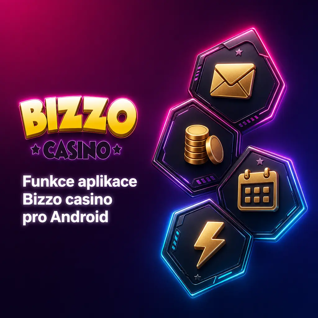 Funkce aplikace Bizzo casino pro Android: casino, live sázky, pokladna, profil a notifikace