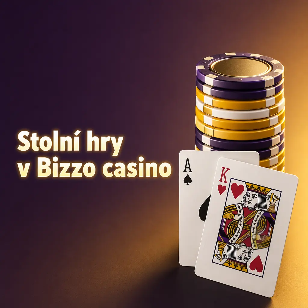 Stolní hry v kasinu Bizzo s ruletou, blackjackem, bakaratem a pokerovými variantami