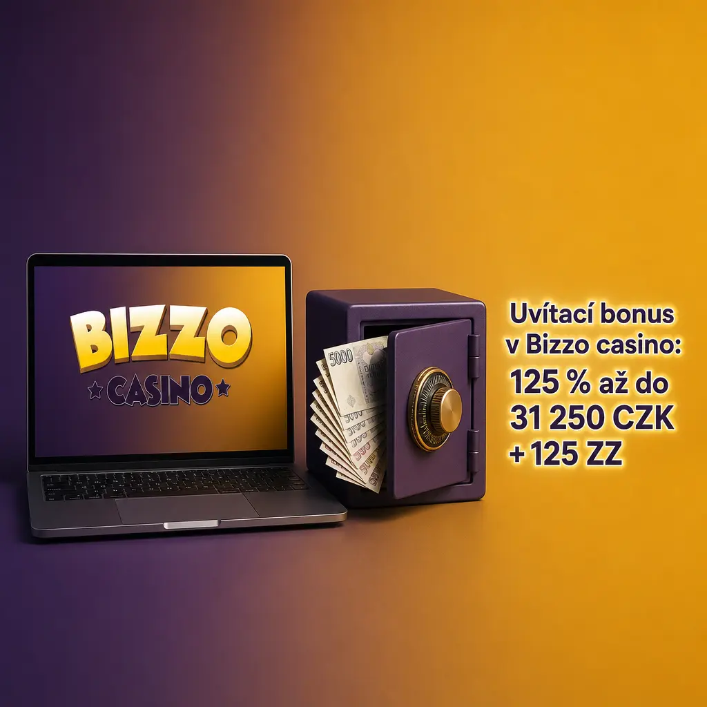 Uvítací bonus Bizzo casino 125 % až 31 250 Kč a 125 volných zatočení pro nové hráče v Česku